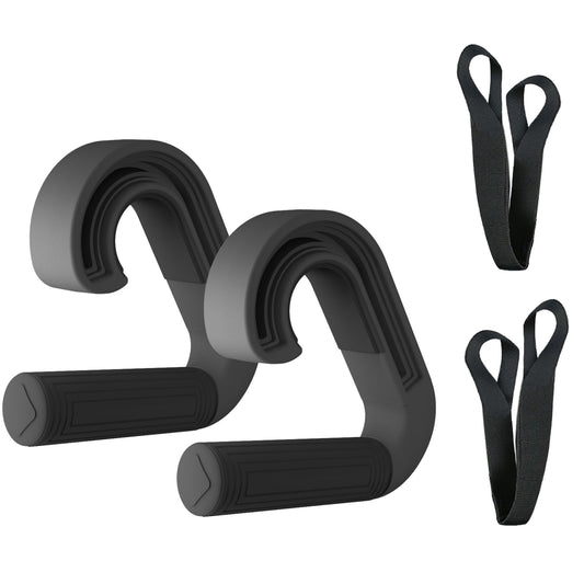 Folaps Barbell Grip Handles Neutral Grip: Portable Handles for Pull Up 2 Detachable Straps for Strength Trainer Versatile Exercise T-bar Row Cable Machine Attachment