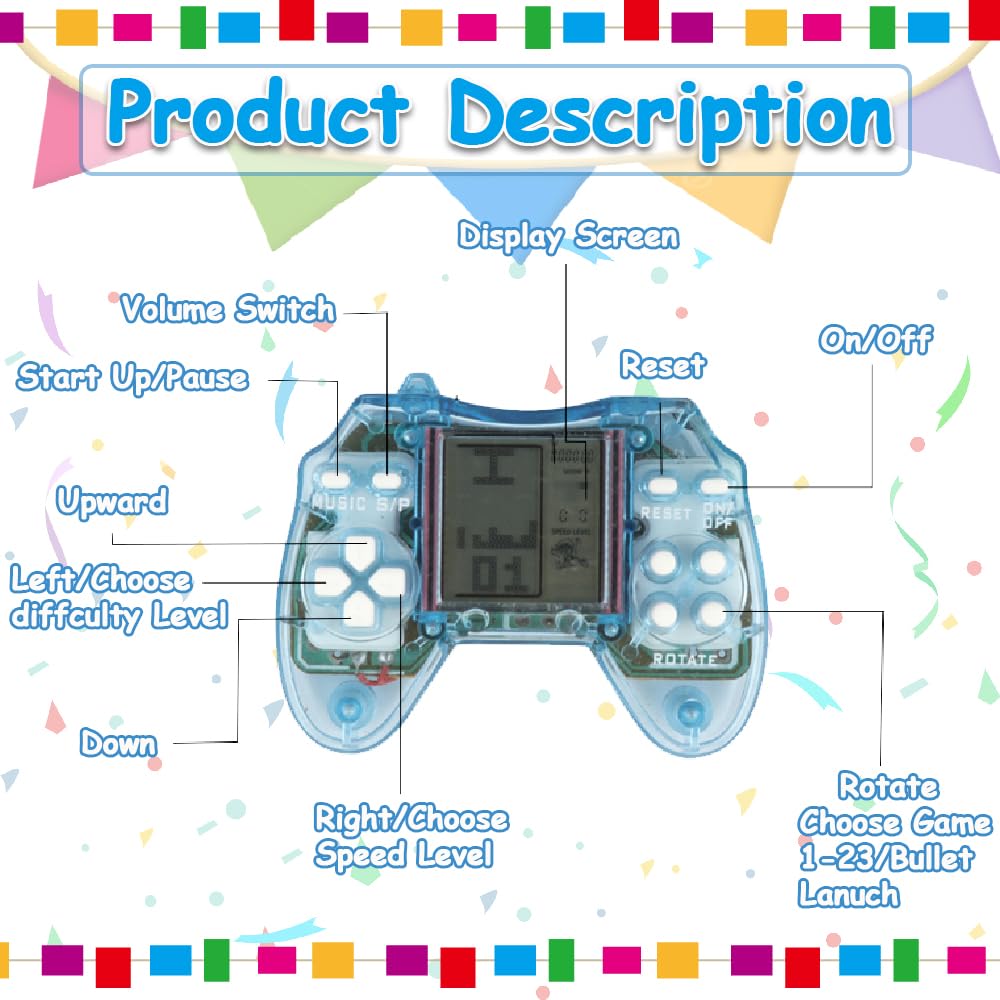 Hatende 12Pcs Video Game Party Favors for Kids,Mini Game Console Keychain for Kids Boys Birthday Supplies Gaming Party Favors Classroom Prizes