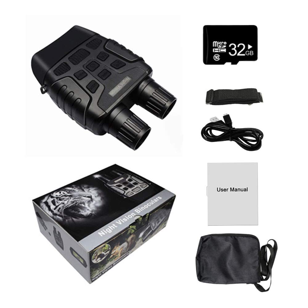 Digital Infrared Night Vision Binoculars Scope for 100% Darkness with 2.31" TFT LCD and 300m View Range Record HD Image & 720p Video for Hunting and Wildlife Monitoring