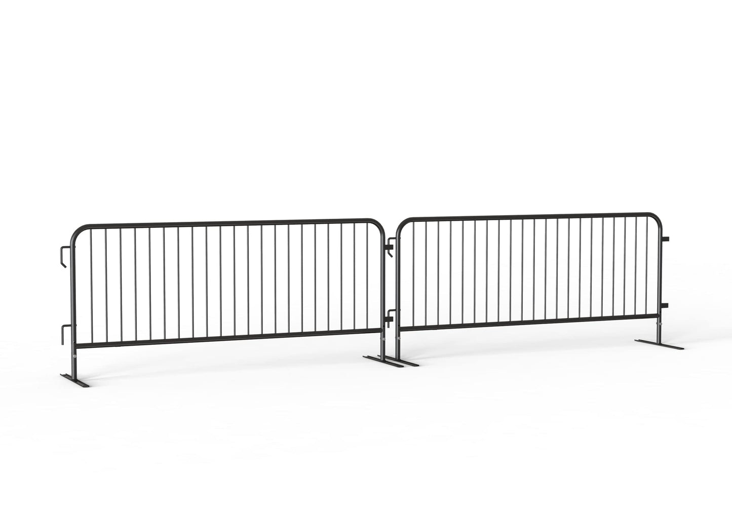 Angry Bull Barricades Barricade in a Box 2.0 - Heavy Duty Interlocking Steel Barricade, 8.5 Ft. (Hot Dipped Galvanized, Flat feet)