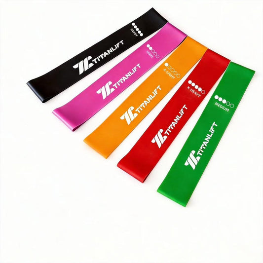 TITANLIFT 5pack Black Resistance Bands for Working Out,Elastic Loop Exercise Bands for Strength Training Stretching,Workout Bands for Legs, Glutes, Strength Training, Yoga, Home Gym