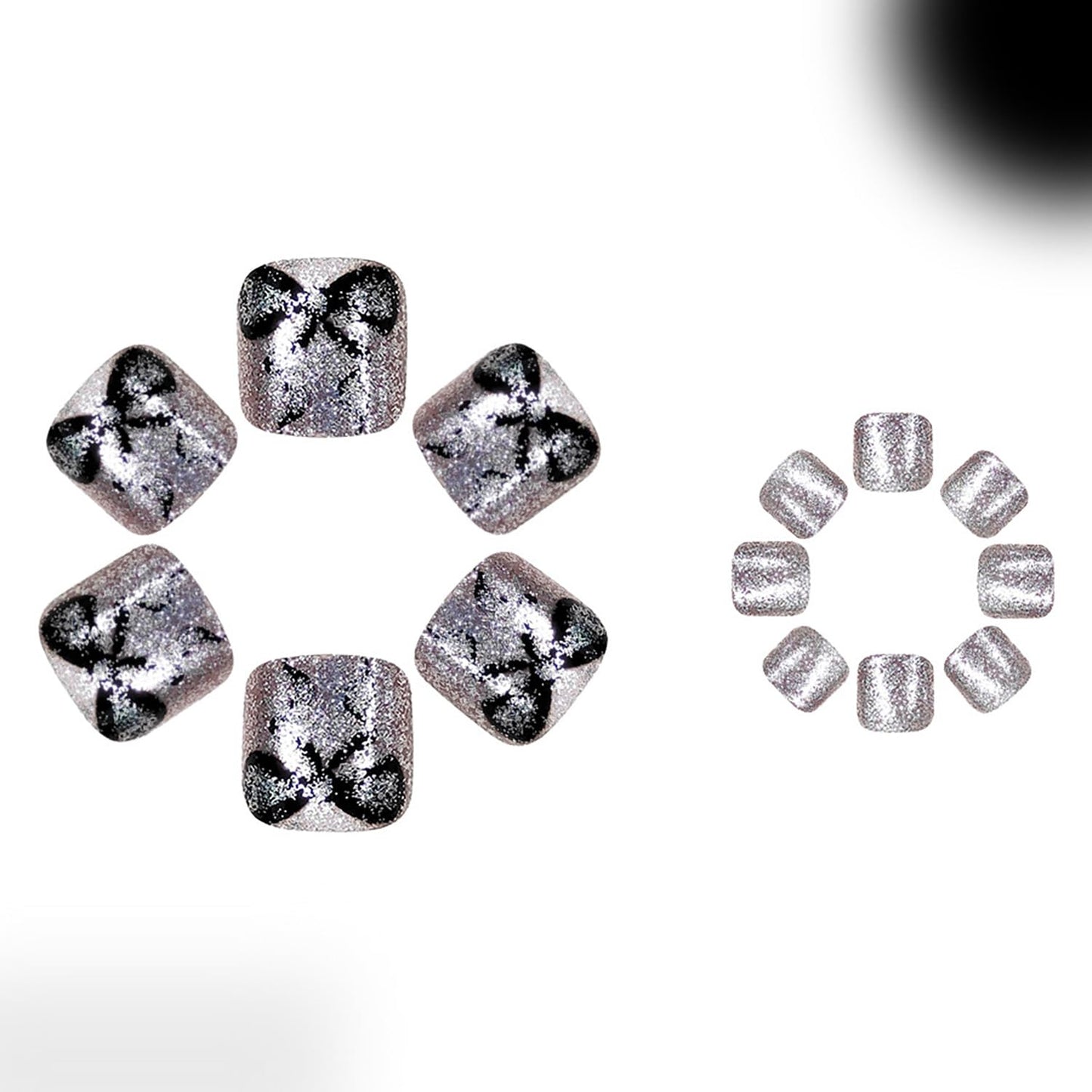 FIEONCIY Press on Toenails with Designs Acrylic Fake Nails for Toe Artificial False Nails with Charms Glue on Toe Nails for Spring Summer Stick on Toenails for Women Girls(C885)