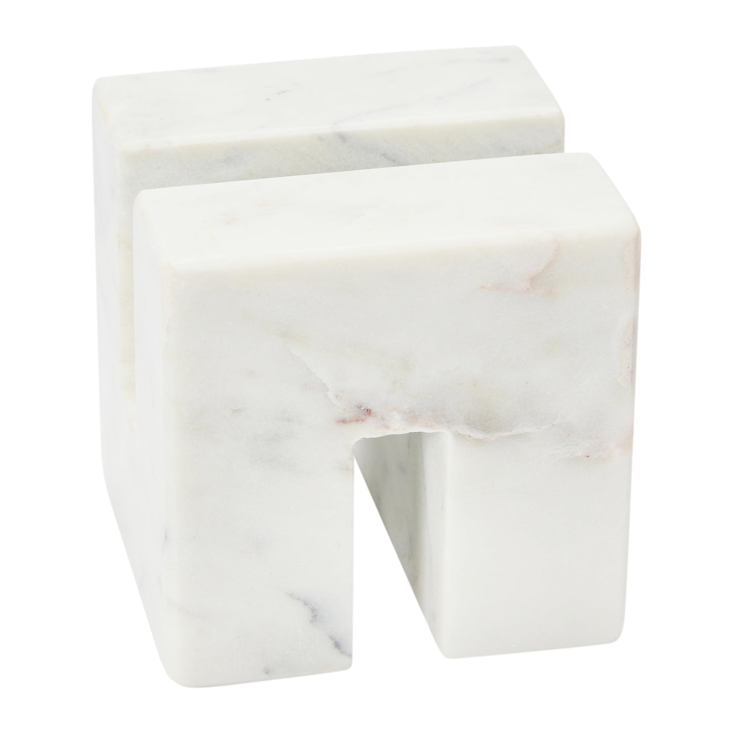 Creative Co-Op Contemporary Marble Cookbook Stand, White