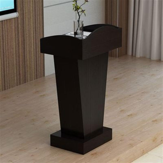 43 Inch Tall Podium Lectern, Floor Standing Teaching Desk for Office, Home & Stage, Reception Pulpit with Storage Shelf - Ideal for Presentations & Events (Color: B)