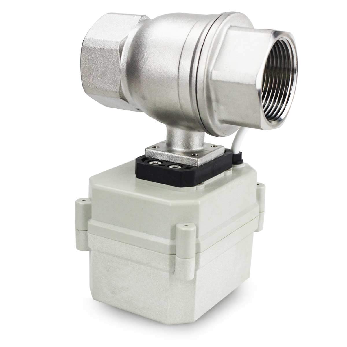 7 Wires CR7-06 12VDC 24VDC 24VAC Stainless Steel Normally Closed Position Feedback Manual Override Motorized Electrical Ball Valve (1-1/4 inch)