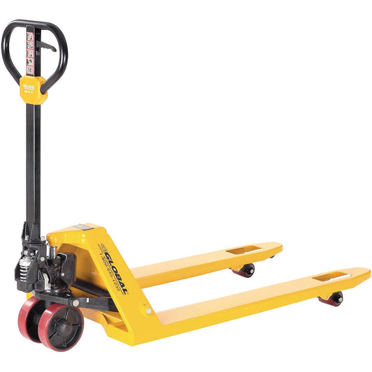 Global Industrial General Purpose Industrial Duty Manual Pallet Jackwith 27" W x 42" L Forks, 5500 lb. Capacity, Pallet Jack for Warehouse, Manufacturing and Retail