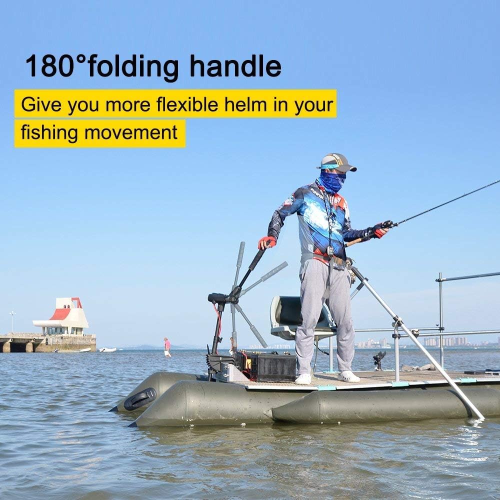 Zichen Haswing Protruar Transom-Mount Brushless Trolling Motor - 12V 65LBS Thrust, 35in. Shaft for Kayka Fishing Boat in Freshwater & Saltwater