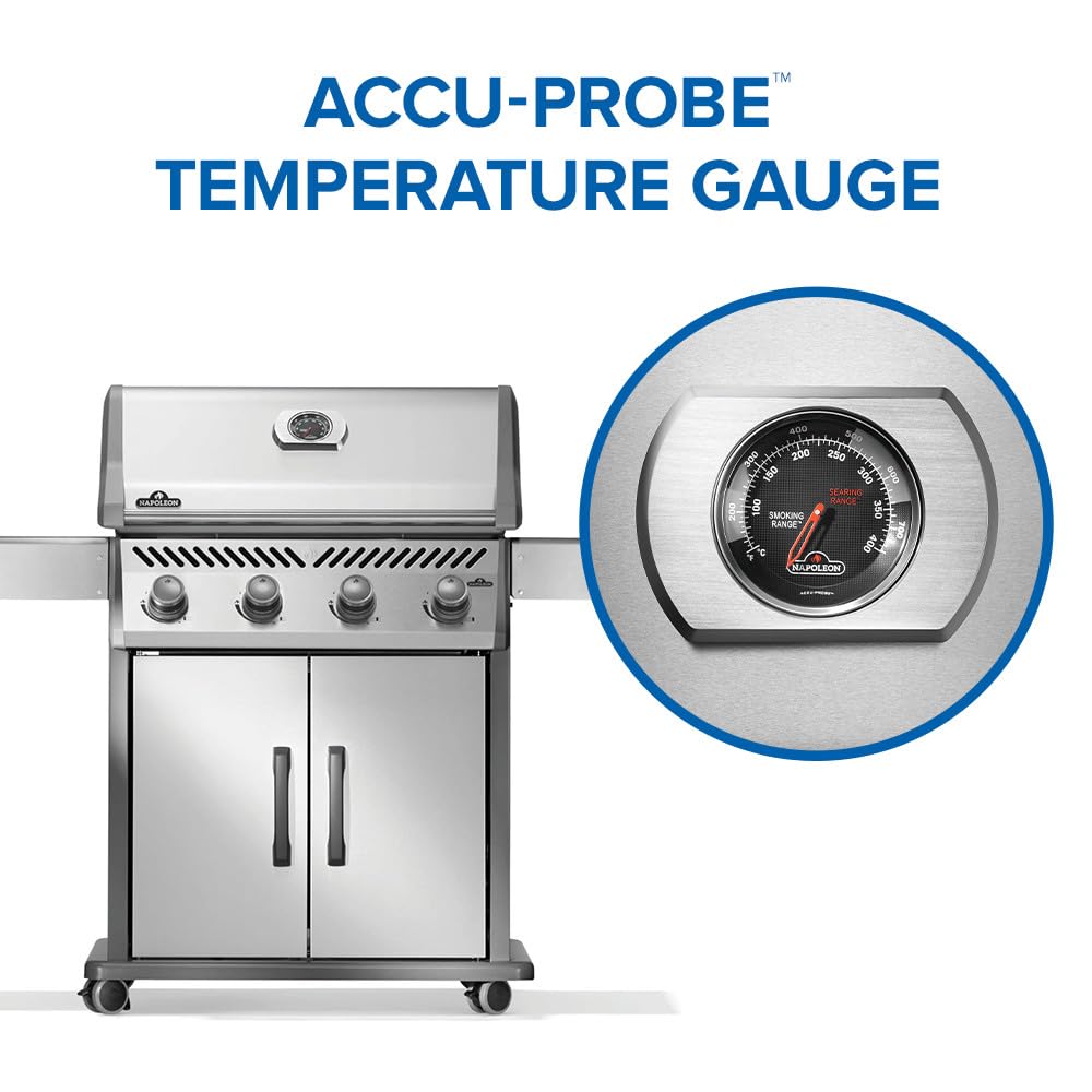 Napoleon Rogue 525 Natural Gas Grill, Stainless Steel, Durable 4-Burner Gas Grill