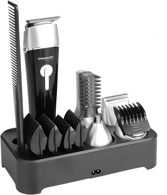 SMINIKER Professional 5 in 1 Multi-functional Waterproof Man's Grooming Kit Hair Clippers Beard Trimmer Kit Body Groomer Kit of Mustache Trimmer Nose Hair Trimmer Precision Trimmer
