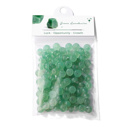 Raicegs 100pcs 5×8mm Rondelle Green Aventurine Beads Natural Gemstone Beads Abacus Disk Stone Loose Beads for Jewelry Making DIY Bracelets Necklace