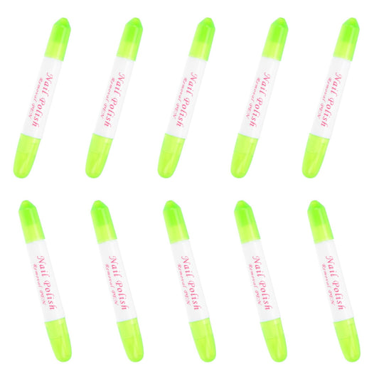 DRESSOOS 10Pcs Nail Polish Correction Pens for Manicure Nail Art Precise Enamel Removing and Detail Cleaning Tool Suitable for Professional Salon and Home Use Convenient Polish Random Color