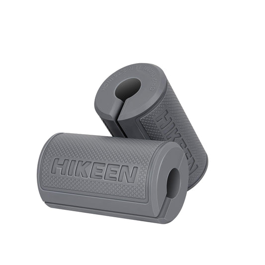 Hikeen Thick Bar Dumbbell Grips, Non Slip Hard Rubber Barbell Grips for Weight Lifting, Muscle Building - 2.75" Outer Diameter