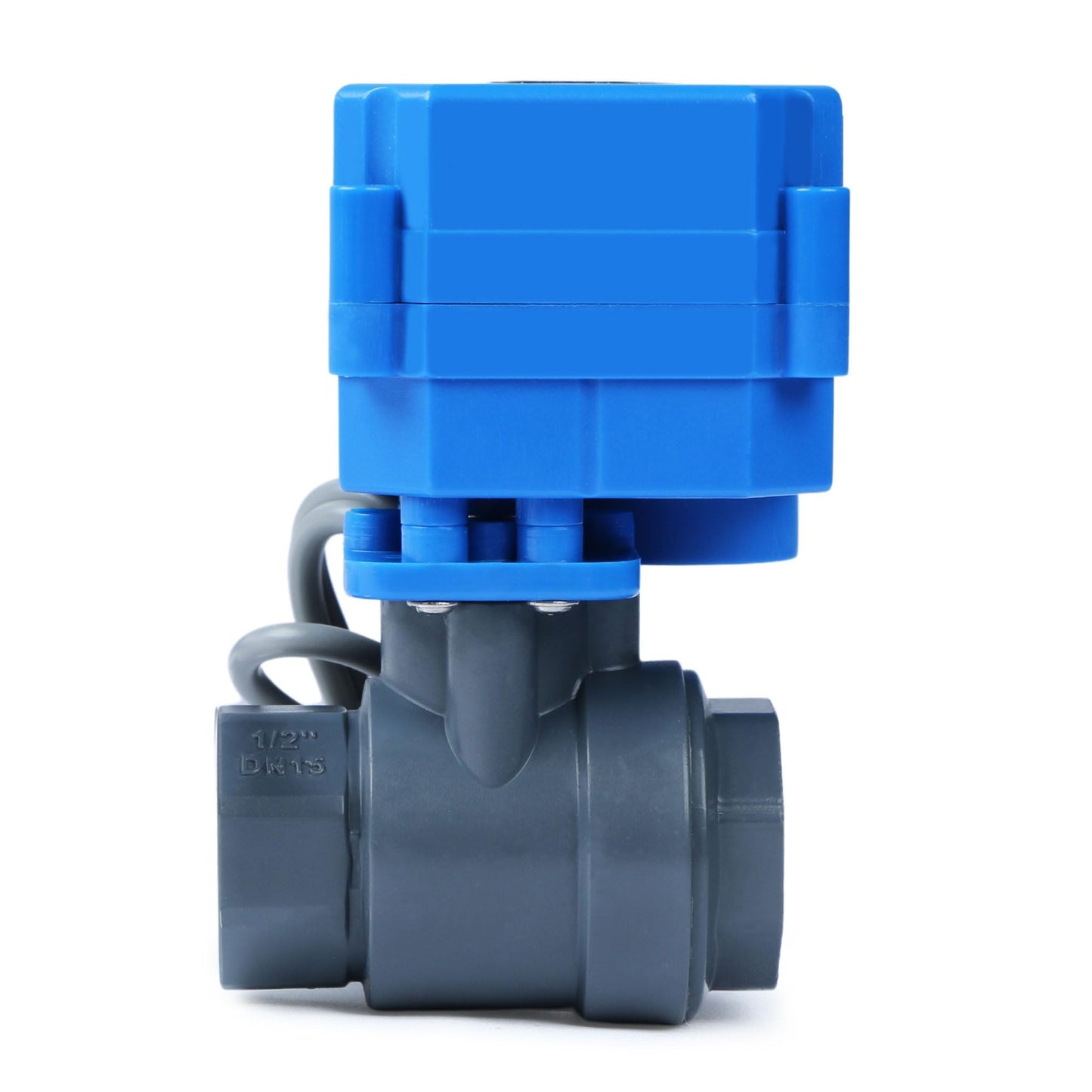 U.S. Solid 1/2” UPVC Motorized Ball Valve - Plastic Electrical Ball Valve with Full Port, 2 Wire Auto Return, 9-36V AC/DC, Normally Closed(Pack of 20)