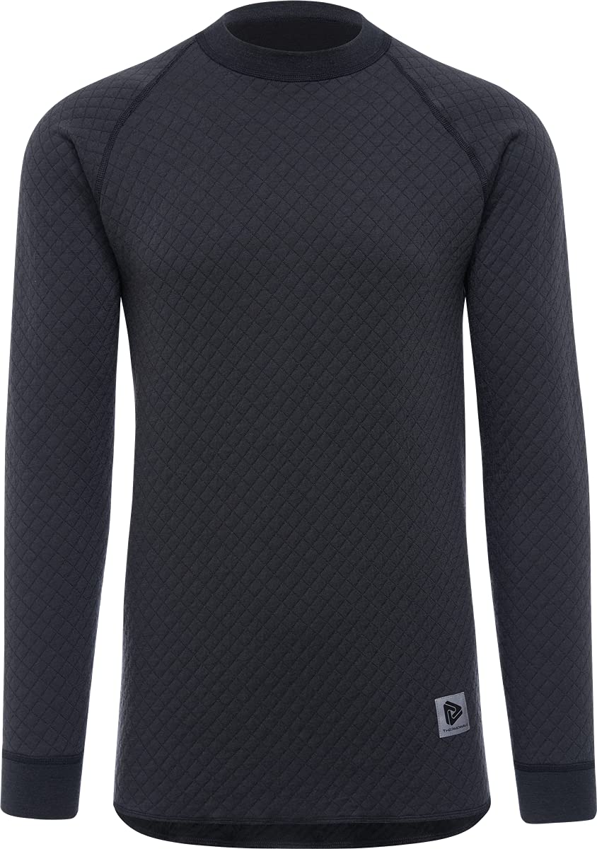 Thermowave 3in1 Merino Wool Base Layer Mens - Thermal Shirts for Men - Merino Wool Underwear Mens Long Sleeve 330 GSM Quick Dry Extra Warm, Anthracite
