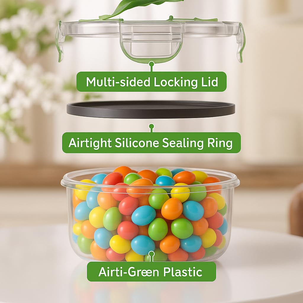 RockBerry 50 Pcs Large Food Storage Containers with Lids Airtight-85 OZ to small Containers-Total 526OZ Stackable Kitchen Set -BPA Free Leak proof containers- Freezer Microwave safe