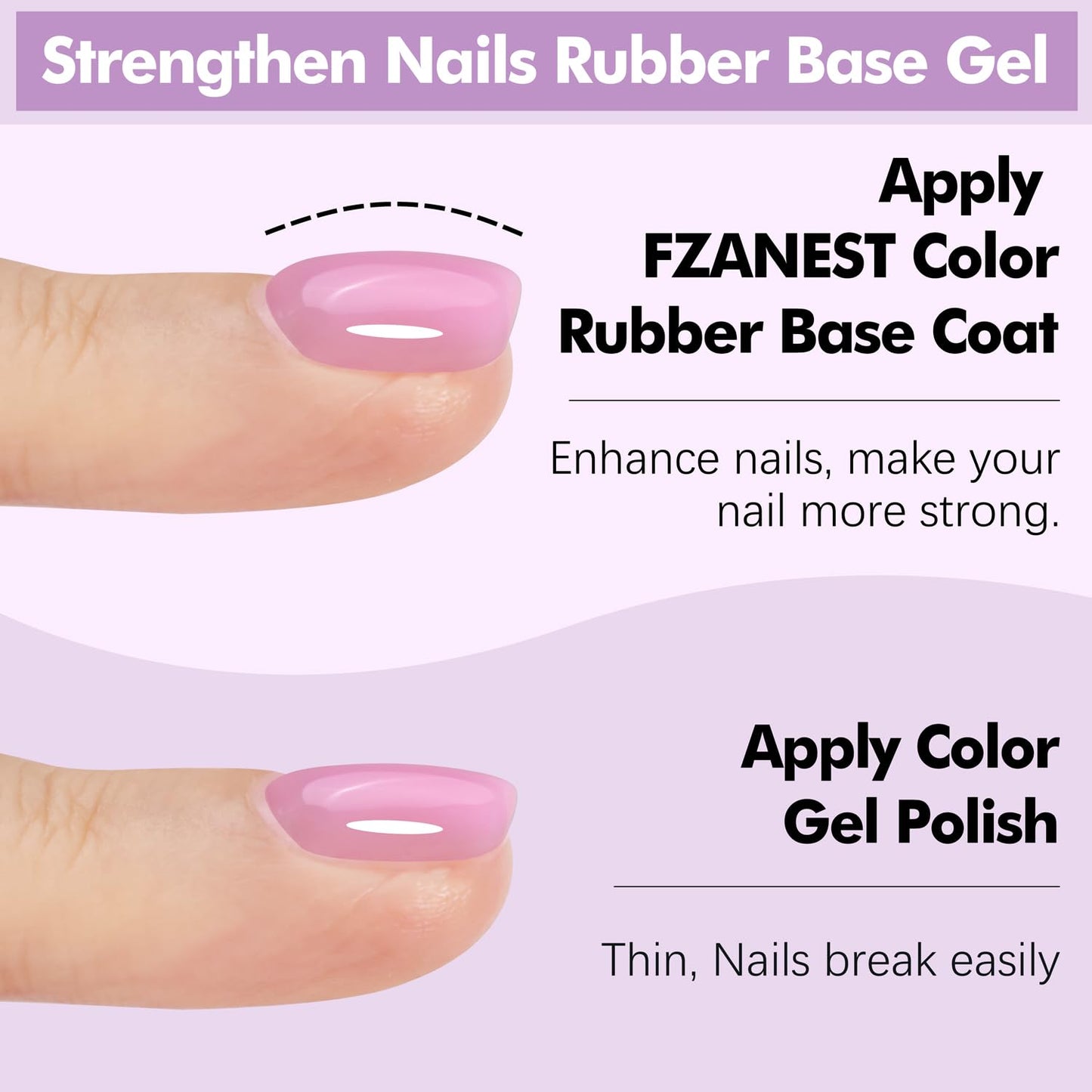 FZANEST Builder Gel Nail Kit, Milky White Sheer Jelly Nude Pink 6 Colors Rubber Base Builder Gel For Nails Strengthener Extension Gel Nail Art Salon Gift for Women