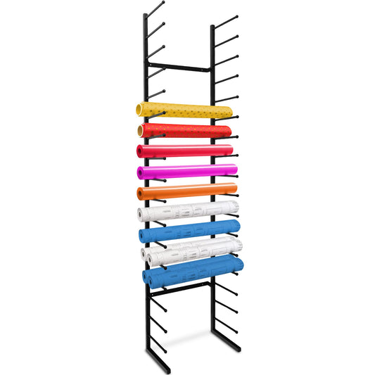 ElegLuxe Wall Mount Blueprint Holder Storage Organizer - 34 Slot Blueprint Storage Rack - Blue Print Storage Organizer for Poster Storage, Construction Paper Storage, Map Storage (17 Tiers)