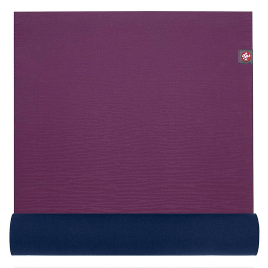 Manduka eKOLite Yoga Mat 71" - 4mm | Natural Rubber | Eco-Friendly | Soft Textured Surface | Natural Next-to-Skin Feel | 71 x 24 inches | Acai Midnight