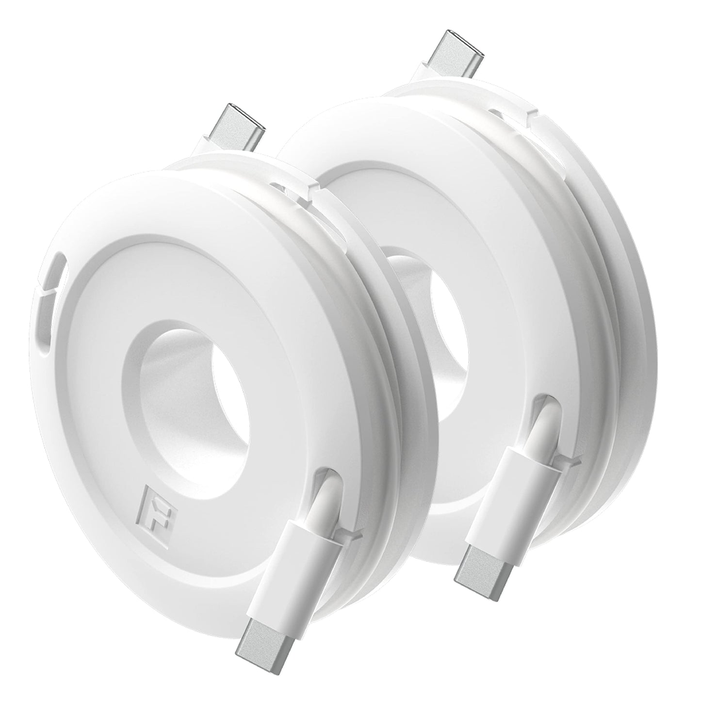 Side Winder Mini and Max Headphone, Earbud and Charging Cable Winder and Organizer Perfect for Wrapping Earbuds and Cords for Travel and Organization 2-Pack (White, Max)