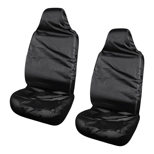 JNXIJ 2PCS Car Seat Cover Protector, Waterproof Sweatproof Auto Protective Front Seat Cover, Universal Washable Vehicle Bucket Seats Protector for Gym Workout Running Swimming Hiking