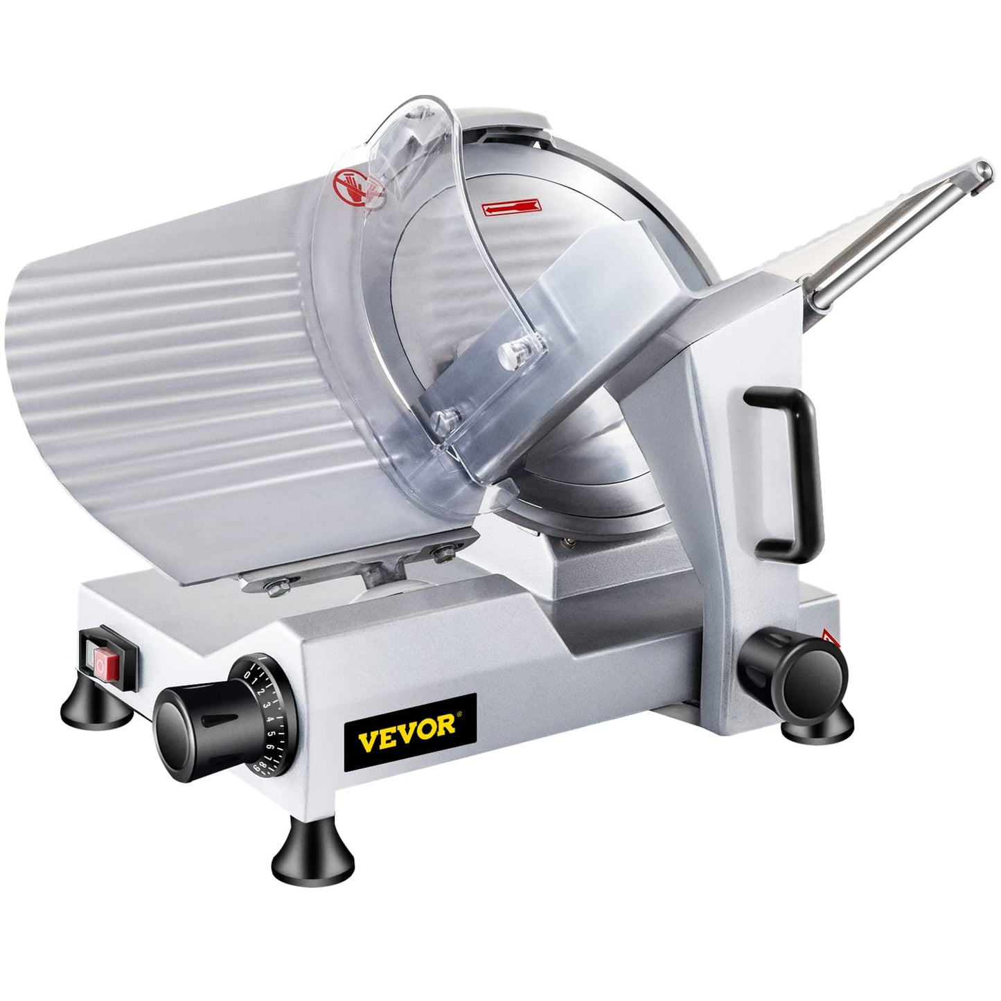 VBENLEM Commercial Meat Slicer,12 inch Electric Meat Slicer Semi-Auto 320W Premium Chromium-plated Steel Blade Adjustable Thickness, Deli Meat Cheese Food Slicer Commercial and for Home use,Sliver