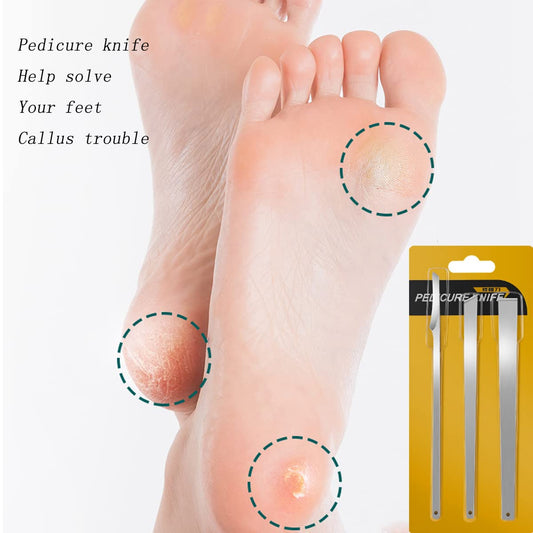 ZGGDHSWLLMF Stainless Steel Ingrown Toenail Pedicure Knife Set,Professional Foot Skin Scraper Repair Sharp Blade Kit For Nail Corn Callus Paronychia Treatment. (4)