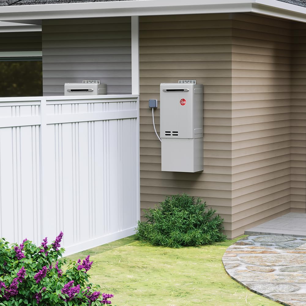 Rheem RTG-70XLP-3 High Efficiency Non-Condensing Outdoor Tankless Liquid Propane Water Heater 7.0 GPM, 160,000 BTUs