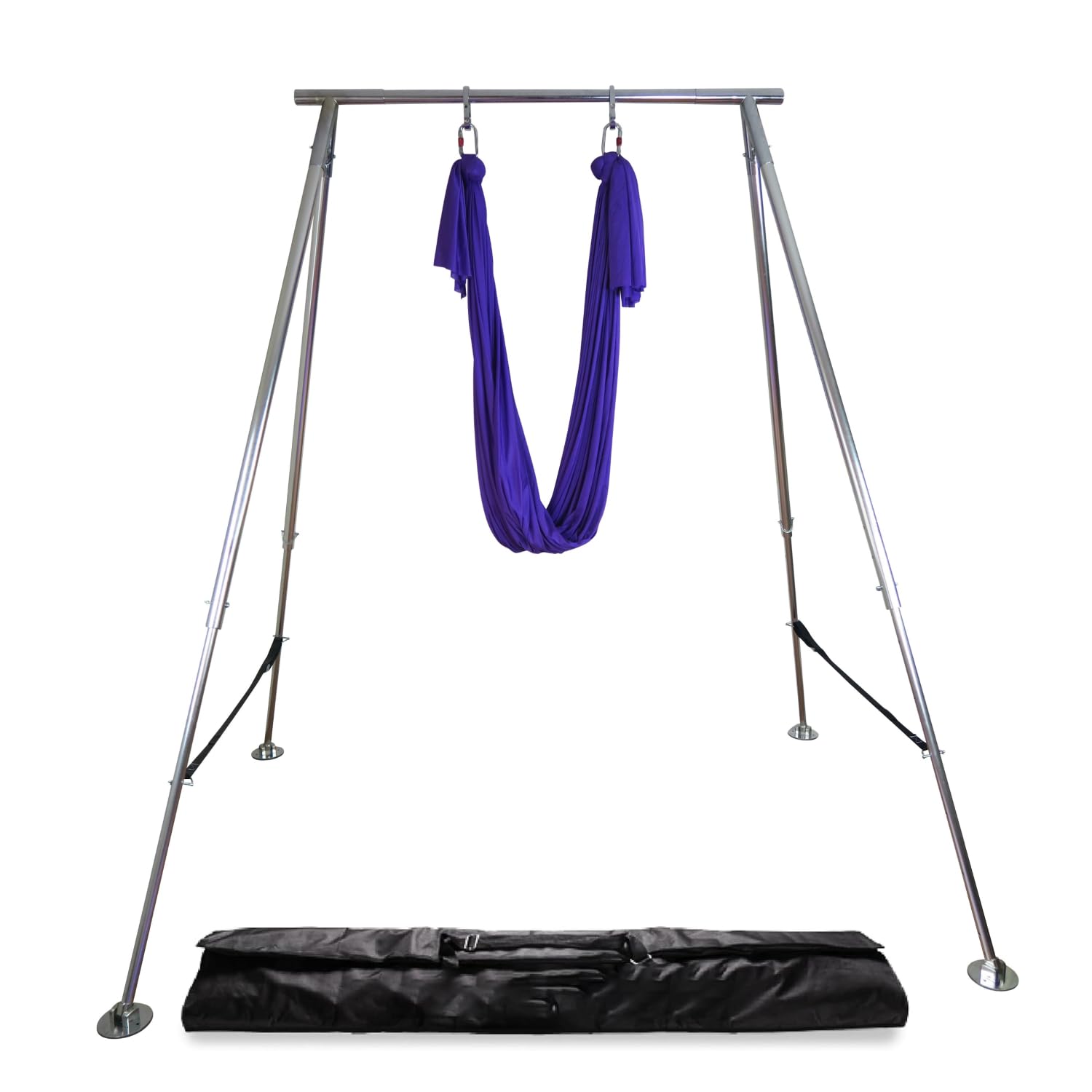 Uplift Active Adjustable Yoga Aerial Rig - Only Premium Home Yoga Stand with Adjustable Height | Portable Stainless Steel Rig | Aerial Fitness, Use with Hoops/Lyra, Silks & Hammock