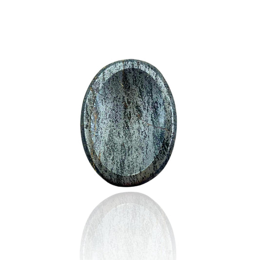 GEMSCITE Hematite Thumb Worry Stones Metaphysical Gemstone Crystal Healing Reiki Men Women Gift FENG Shui Positive Energy Love Wellness Palm Stones Wicca Powerful