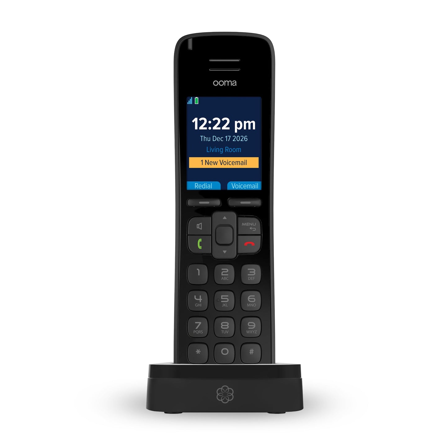 Ooma Telo VoIP with 3 HD3 Handsets Complete Home Phone System for Unlimited Nationwide Calling, Mobile App Access, and Robocall Blocking Affordable Landline Replacement