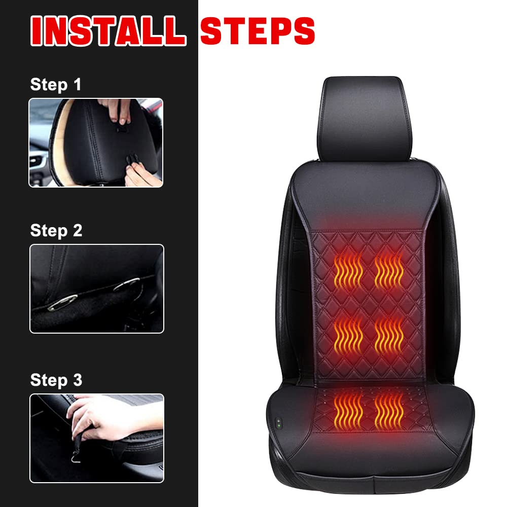 LUSRAIT Universal Seat Cushion, Comfortable Seat Cover with Full Back Support in Winter