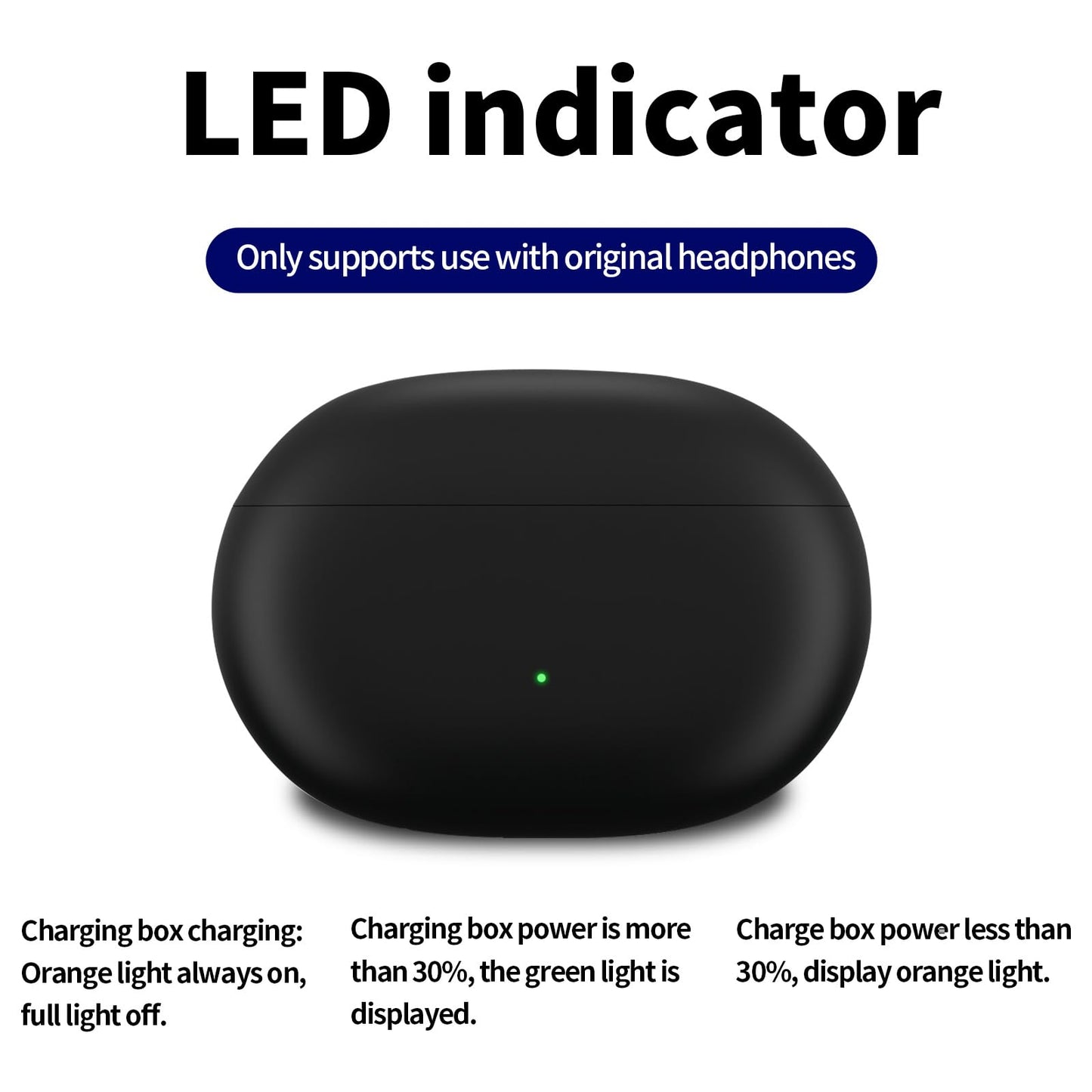 Alimingyan Charging Case Replacement Compatible for Beats Solo Buds, USB-C Charging Port case 660mAh Built-in Battery with Lanyard Hole(Not Include Earphone)