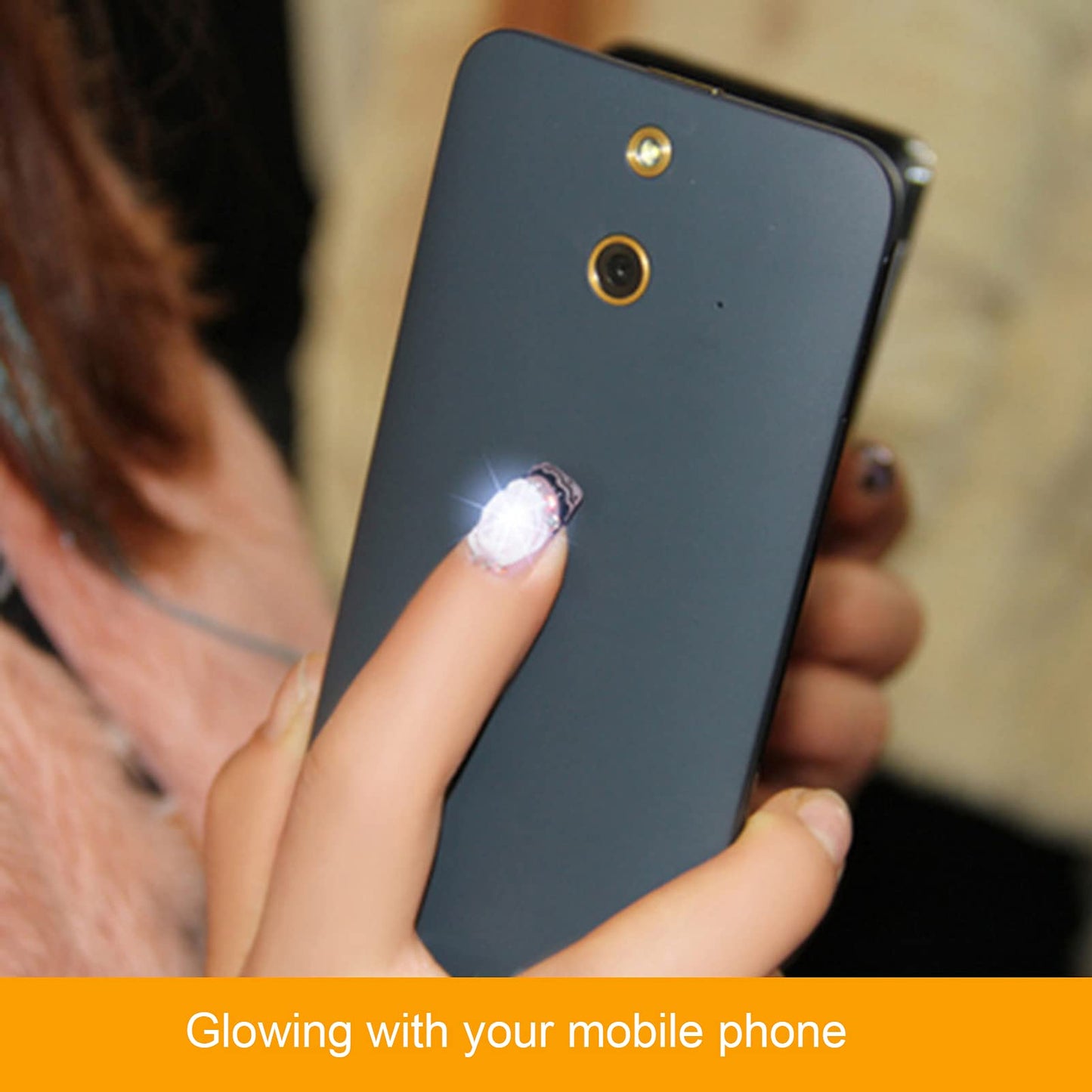 Glowing NFC Nail Stickers, NFC Lighting Nail Stickers Fashionable for Girls for Bus Card