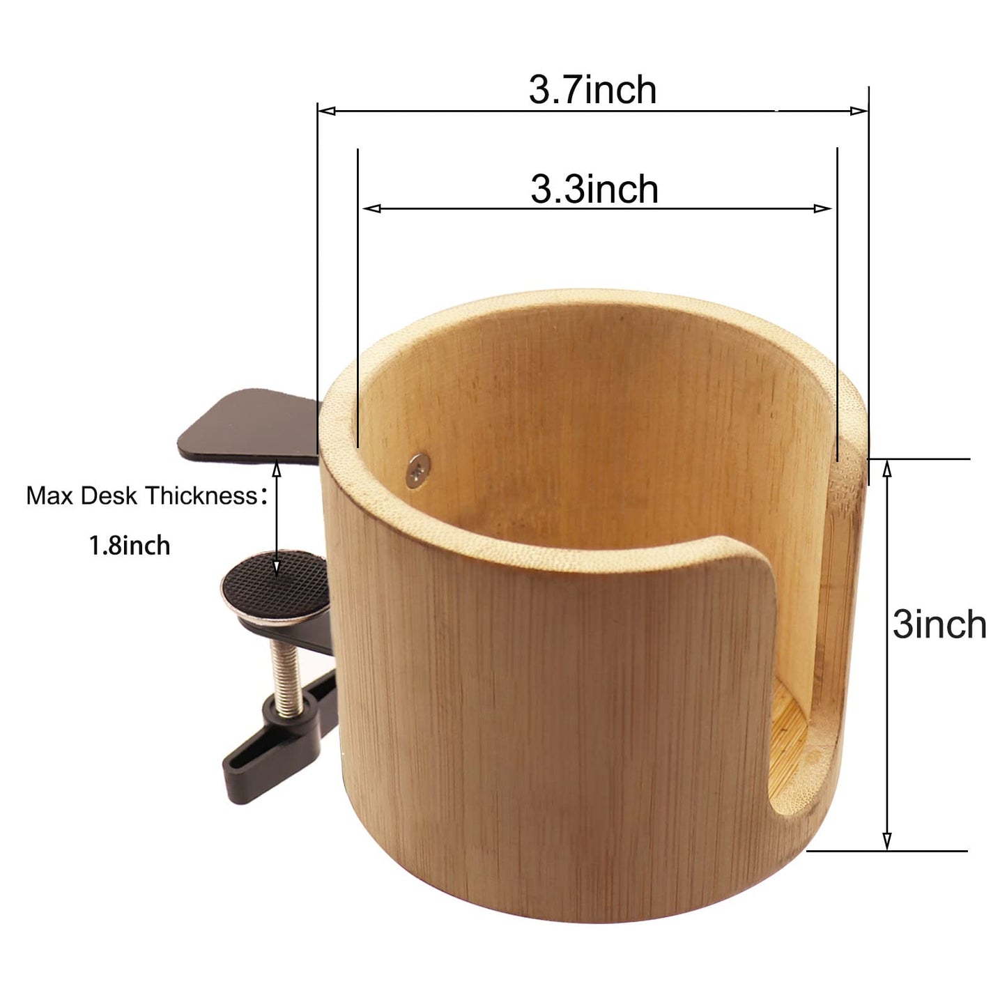 Desk Cup Holder, Large Anti-Spill Cup Holder Clamp for Desk or Table, Table Cup Holder for Water Bottles, Wheelchairs, Workstations, Gaming Desk Accessories, Computer Desk Accessories