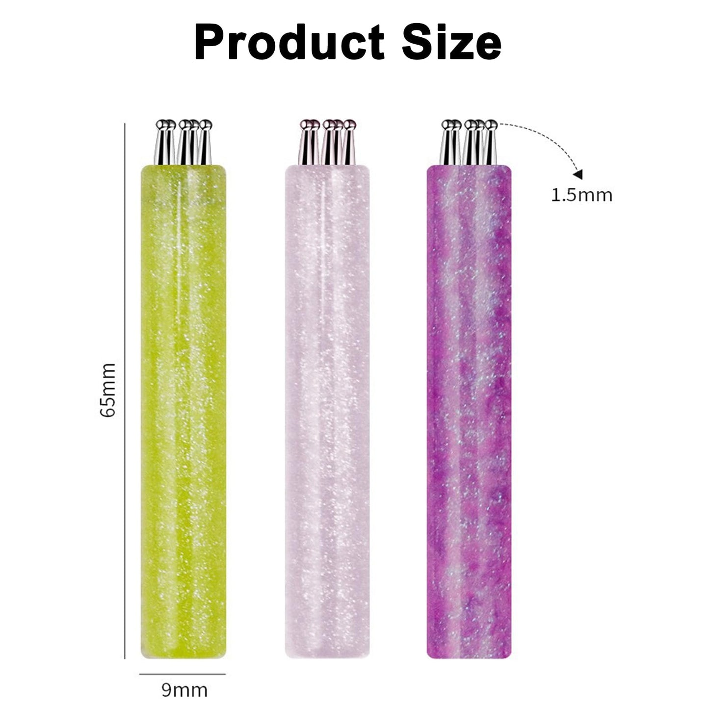 5 Petal Flower Nail Dotting Pen, Nail Art Dotting Tools, Easy Control Stainless Steel Ball, 1.8mm Fine Tip Rhinestone Dot Paint Tool for Painting, Sculpting, Rhinestones DIY and Salon (4PCS)