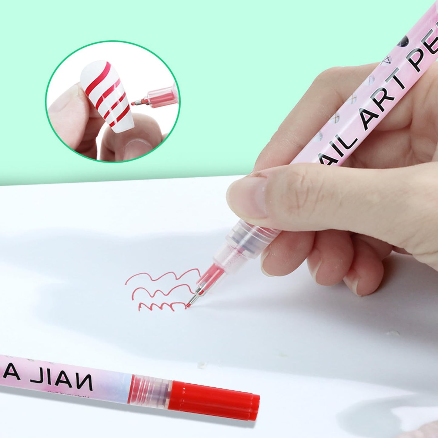 12 Color 3D Nail Art Pens Set,3D Nail Polish Pens Graffiti Dotting Pen Acrylic Paint Pens Point Liner Pen Drawing Painting Nail Art Pens for DIY Nail Art Beauty Adorn Manicure Tools(Style 1)
