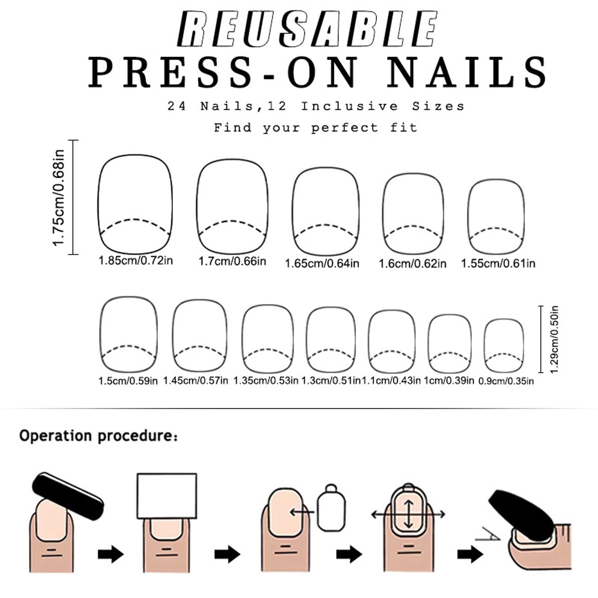 Spring Press on False Nails Green French Tip Fake Nails Medium Almond Glue on Nails with Marble, Gold Star Designs Glossy Press ons Stick on Nail for Women Manicure 24Pcs