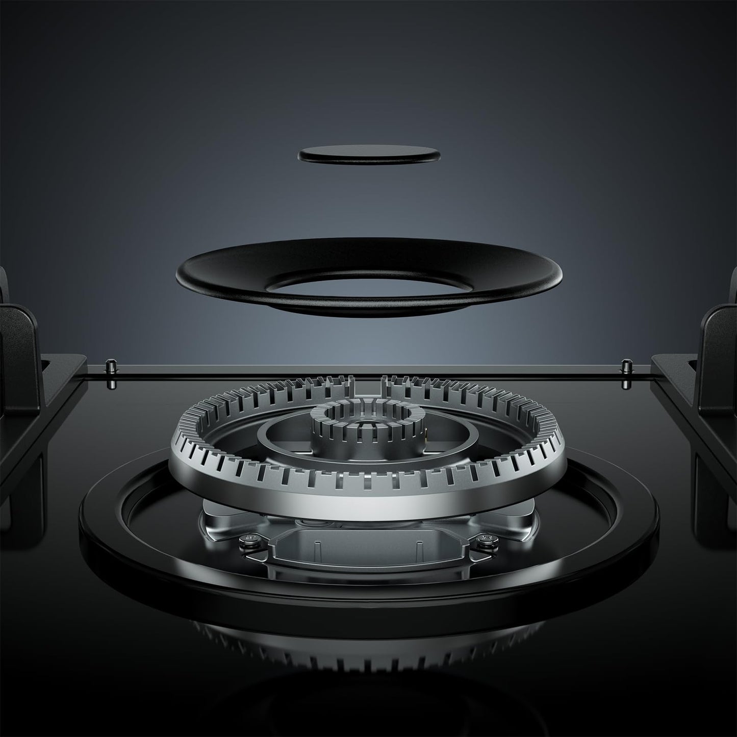 Empava 30 Inch Built-in Gas Cooktop with 5 Sealed SABAF Burners, Black Tempered Glass Surface, LPG/NG Convertible, Flame Failure Protection, Dishwasher Safe Grates