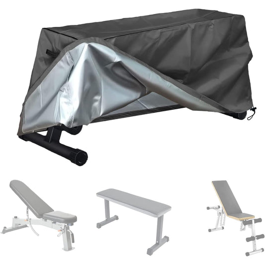 Temaufeo 2 Pcs Fitness Equipment Covers, Gray Oxford Sit-Up Board Cover,Weightlifting Bench Insulation Covers,Suitable for Fitnes Boards, Indoor and Outdoor Fitness Equipment Protection Cover