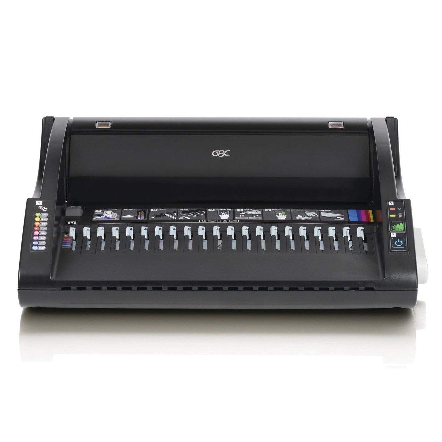 GBC Binding Machine, Electric, Binds 330 Sheets, Punches 15 Sheets, CombBind C110E (7704250), Gray (7704250A)