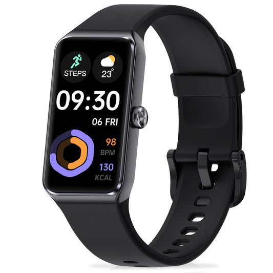 Fitness Tracker with 24/7 Heart Rate,Blood Pressure Sleep Tracking,104 Sports Modes Calories Smart Watch,IP68 Waterproof Step Counter Activity Trackers Pedometer for Android&iPhone Women Men (Bla