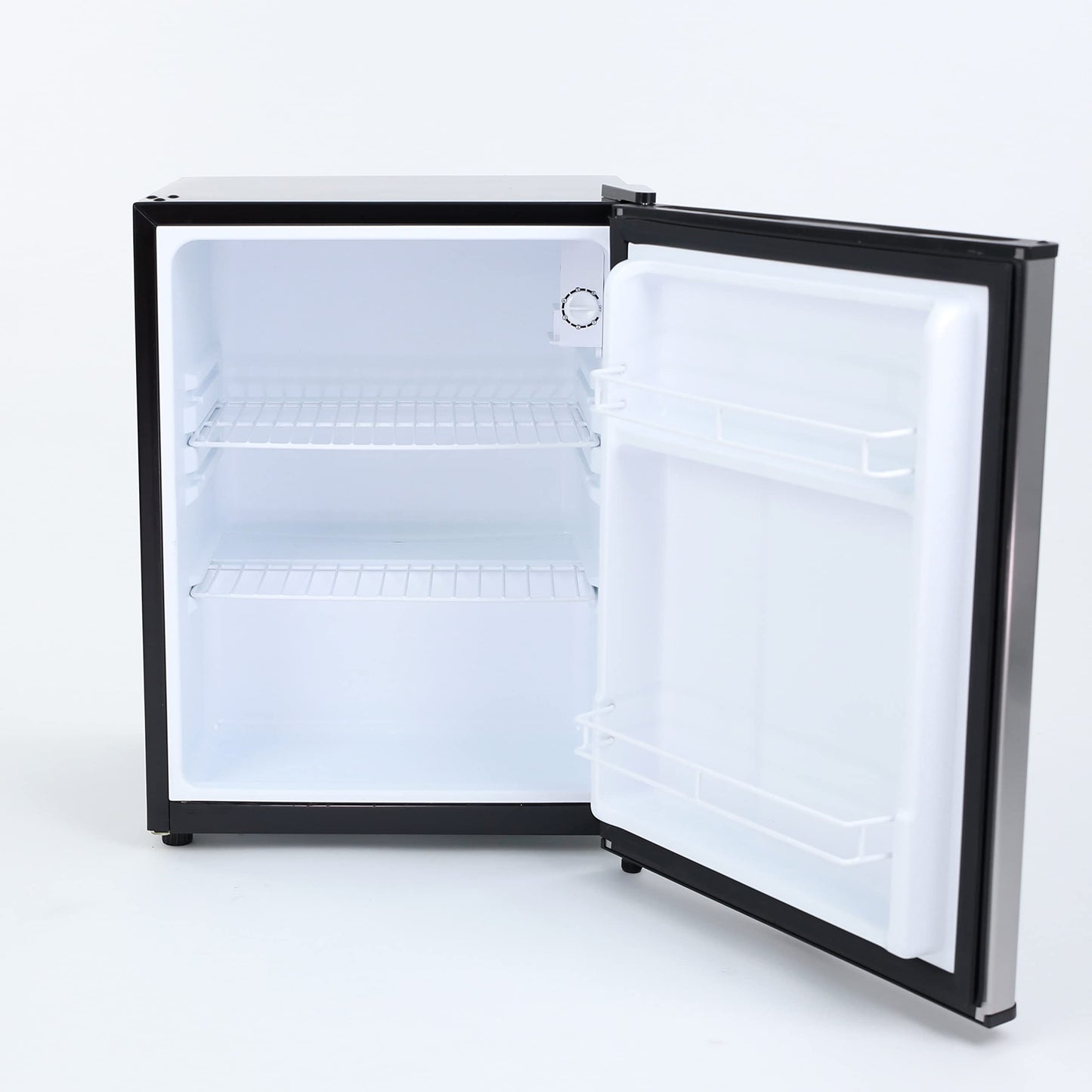 Avanti Mini Fridge Compact Refrigerator for Home Office or Dorm, Features Single Reversible Door Removable Shelves Automatic Defrost and Adjustable Temperature Control, 2.4-Cu.Ft, Stainless Steel