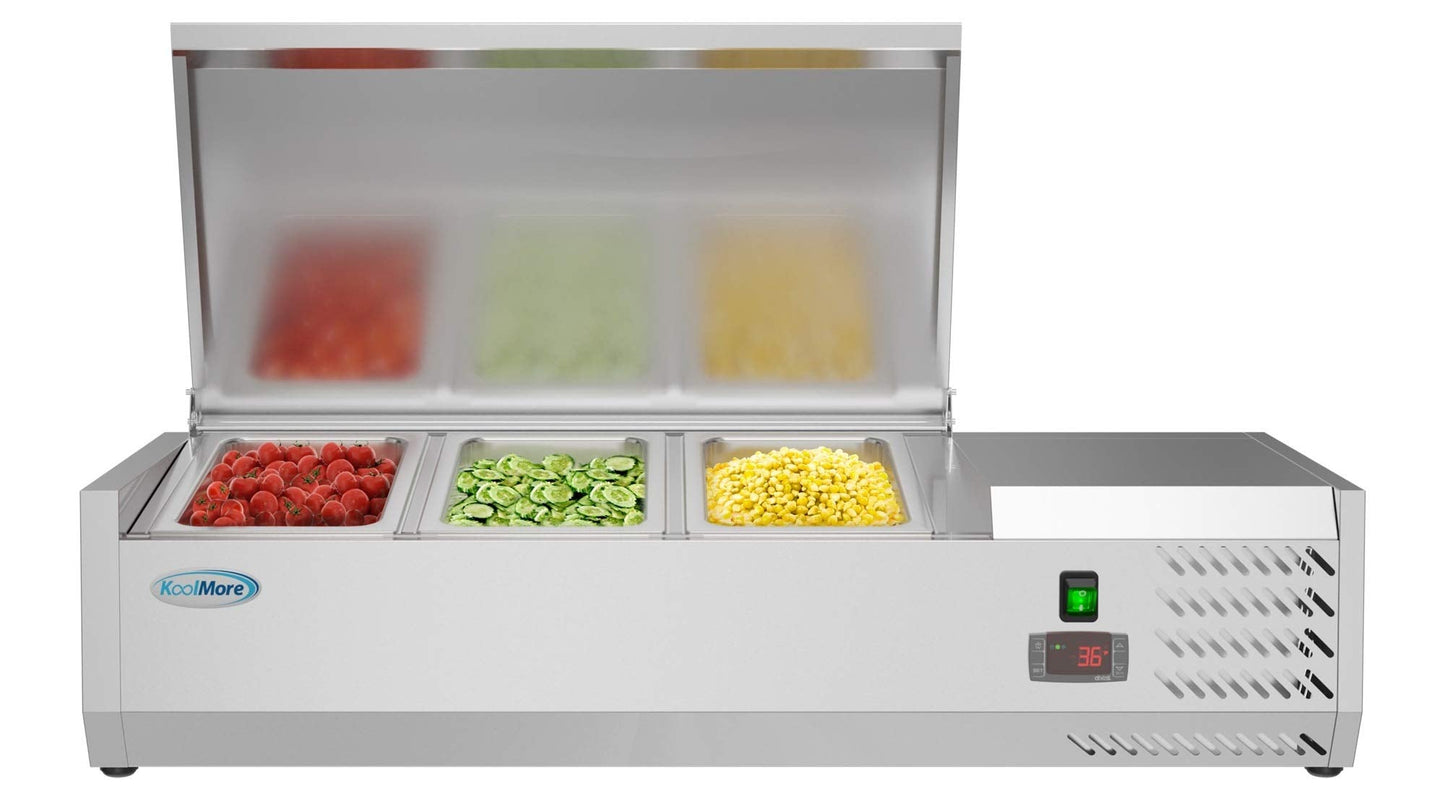 KoolMore SCDC-3P-SG Commercial-Refrigerator, 40 Inch, Silver