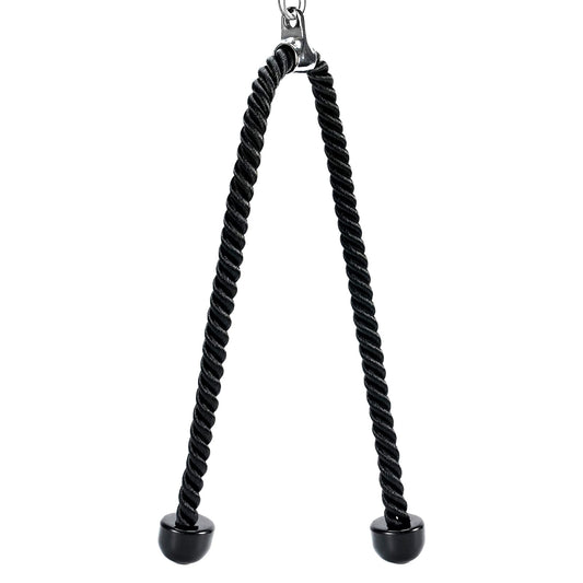 Warmroom Long Tricep Pull Down Rope Exercise Tricep Rope 55 inch Pull Down Rope with Latch Gym Cable Machine Accessories