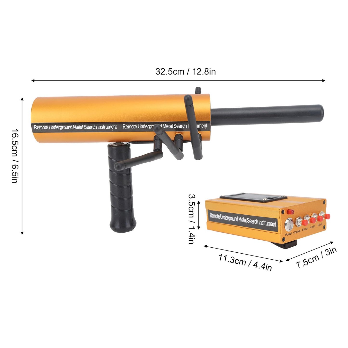 Gold Detector Underground, Ground Penetrating Metal Detector, Metal Pinpointer, 30m Depth 1200m Range 6 Antenna Accurate Finding Gold Detector
