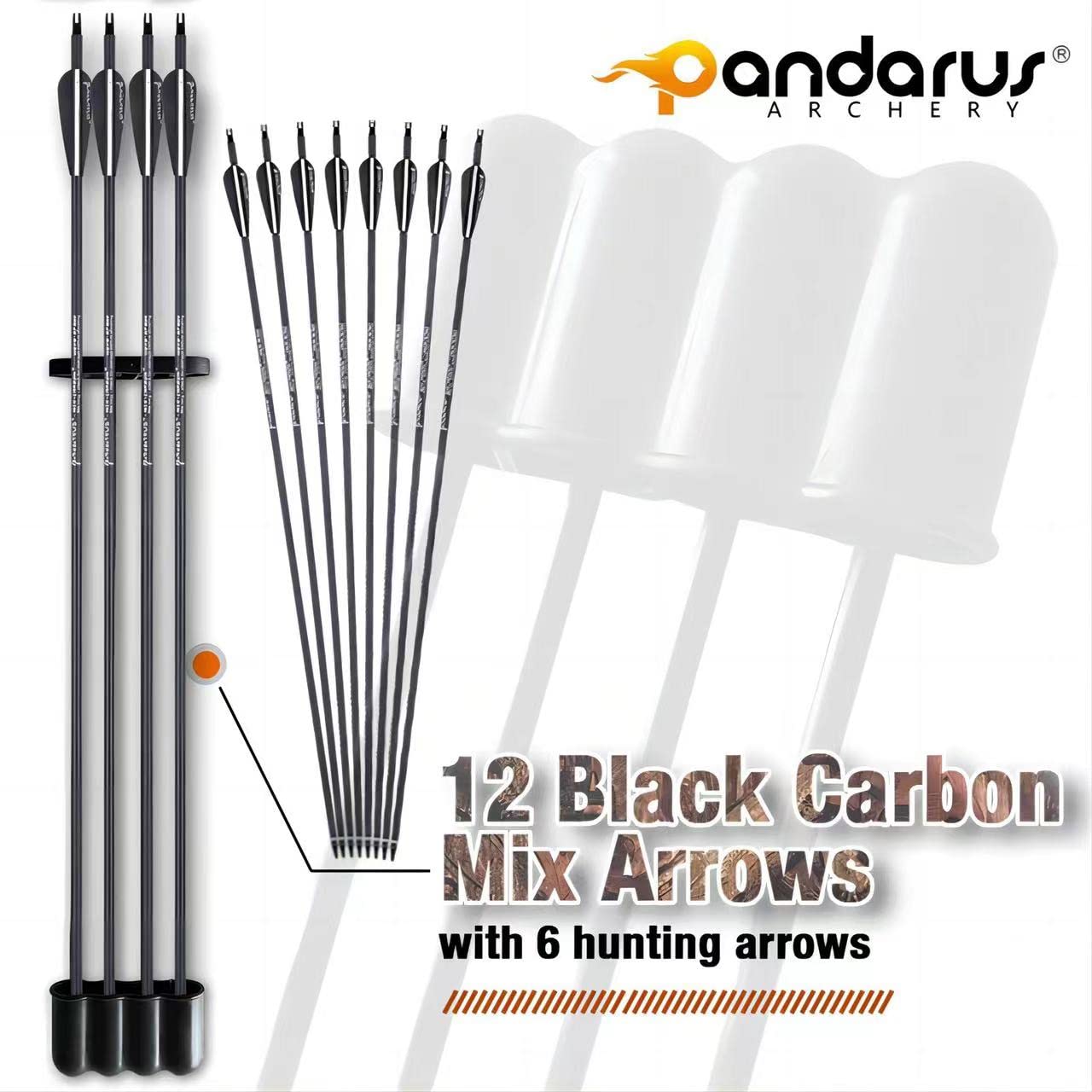 PANDARUS Compound Bow Draw Weight 0-70 Lbs for Pull Beginner and Intermediate Archer Fully Adjustable 19.25"-31" with All Accessories, up to IBO 320 fps New 2024(Black Left Handed Bag)