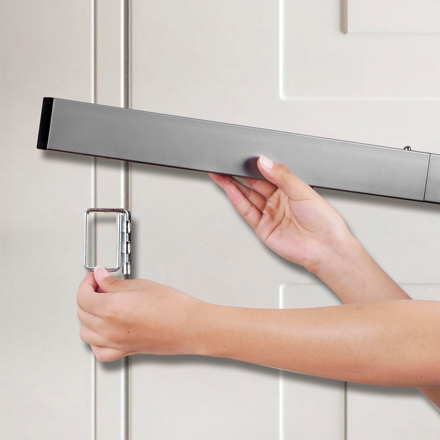 Door Security Bar Barricade Brackets Kit Set Door Stopper Home Defense Security Devices for Front Door