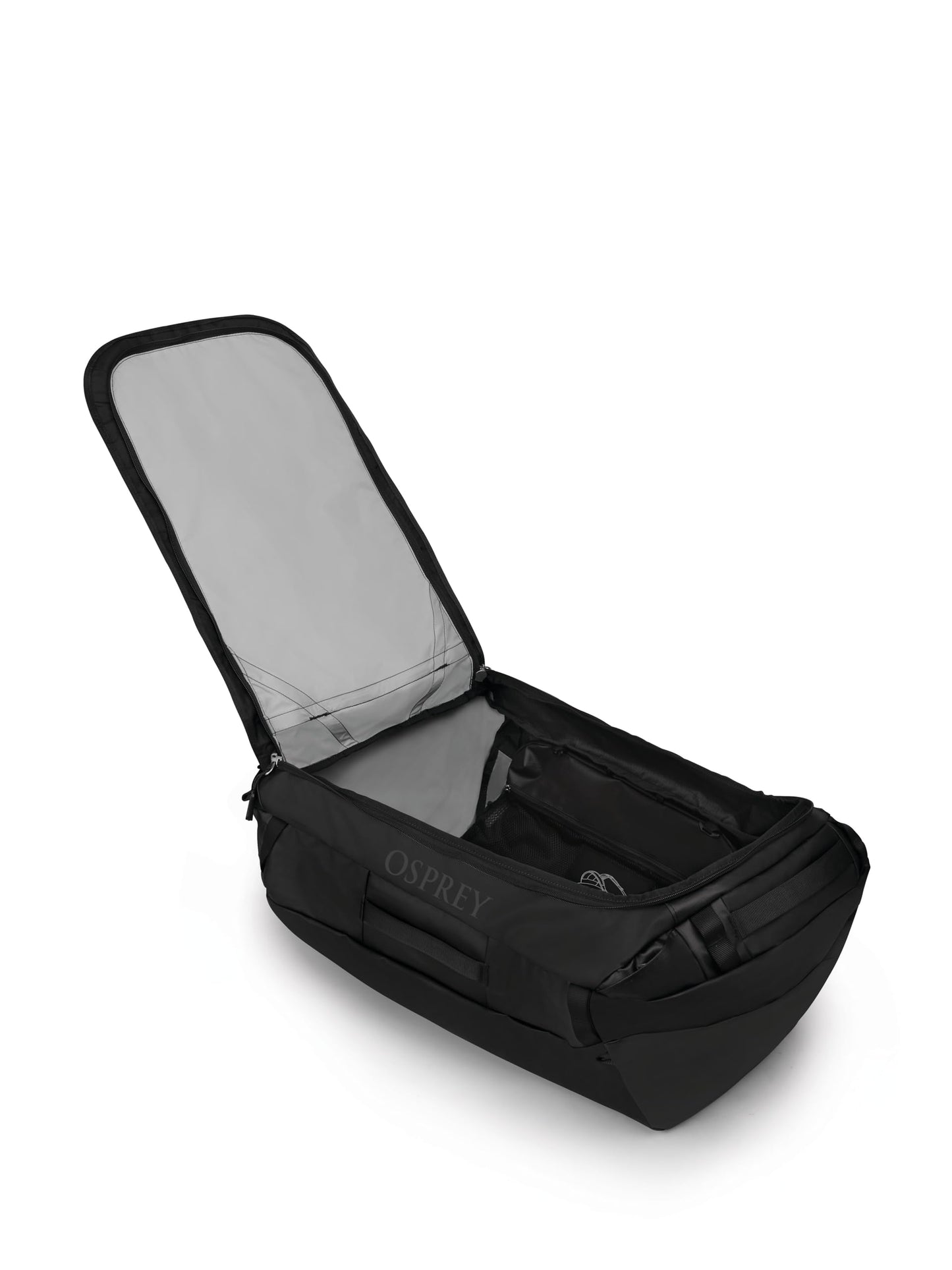 Osprey Transporter 95L Lightweight Travel Duffel Bag - Large Water Resistant Durable Gear Bag for Men and Women, Raven Black