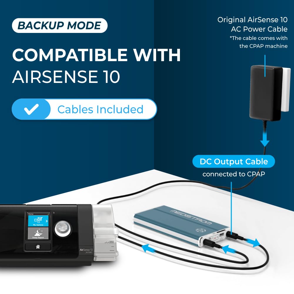 Bundle: Medistrom Pilot 24 Lite with 3 Pack Travel CPAP Wipes - 95Wh CPAP Battery Backup Power Supply for CPAP Machine - Camping Power Bank - Lightweight Portable Battery - TSA Approved CPAP Battery