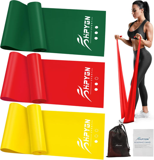 HPYGN Resistance Bands, Exercise Bands Set, Yoga Bands for Physical Therapy, Yoga, Pilates, Rehab, Fitness, Strength Training, Professional Non-Latex Elastic Bands for Home Gym